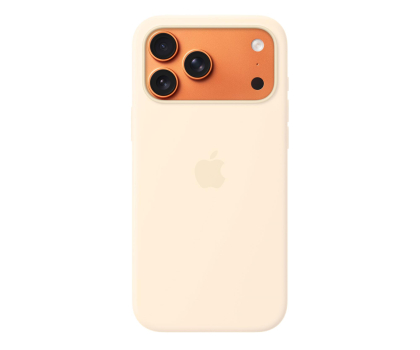 Etui do telefonów APPLE Silikonowe etui do iPhone 17 Pro Max MagSafe waniliowe